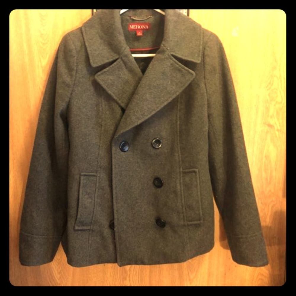Heather Grey peacoat